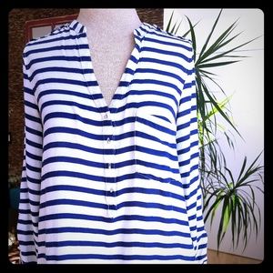 Super soft navy-striped Zara blouse